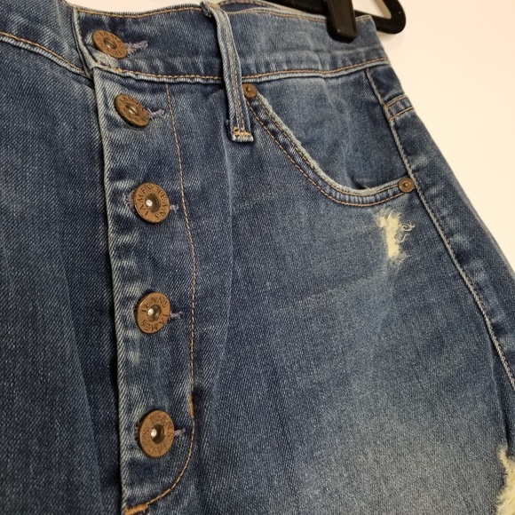 JAMES JEANS Button Fly High Waist Denim Shorts - Picture 3 of 6